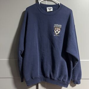 VTG Lee Harvard Ivy League Business 90’s Crewneck Sweatshirt Blue Large Academia